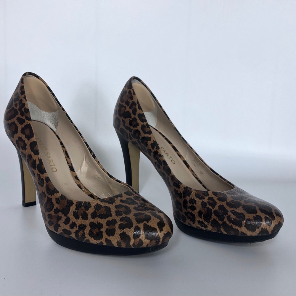 🐆 Franco Sarto L-Luxe Leopard Print Heels 9M